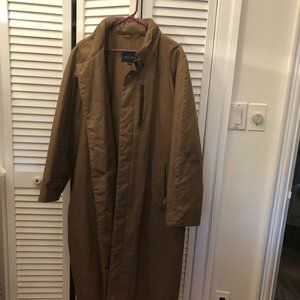Nino Cerruti men vintage belted puffer trench coat, Med